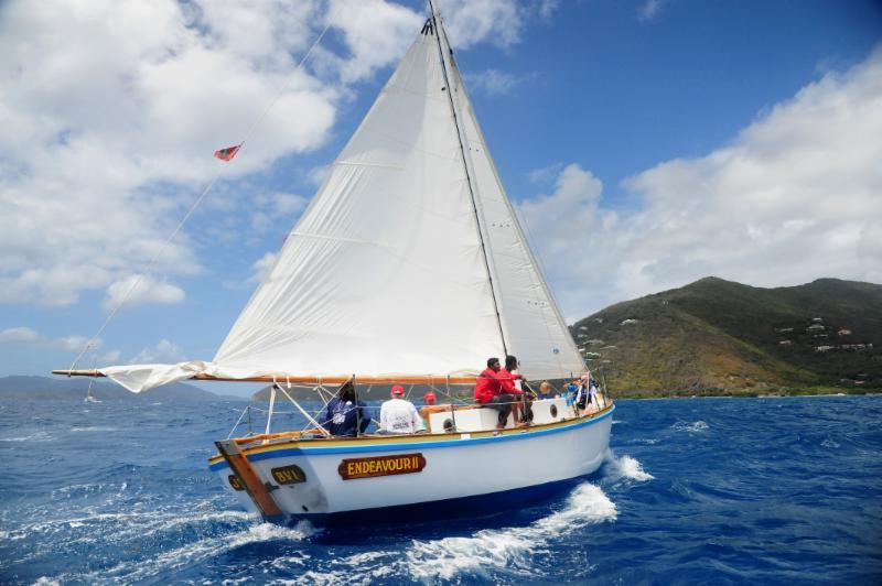Jost van Dyke Preservation Society's Endeavour II sailed to Tortola to compete in the 3rd Annual VP Bank Tortola Sloop Spring Challenge - photo © Todd VanSickle / BVI Spring Regatt