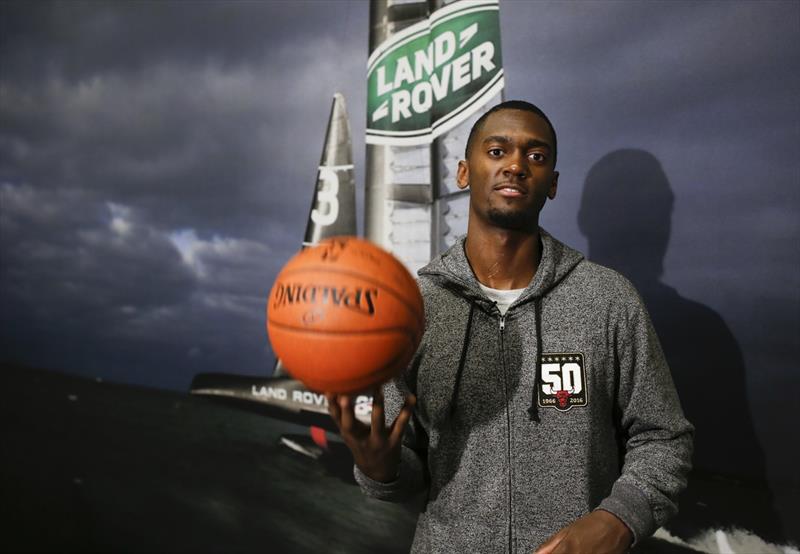 Basketball star Bobby Portis trains with the Land Rover BAR team - photo © Lloyd Images