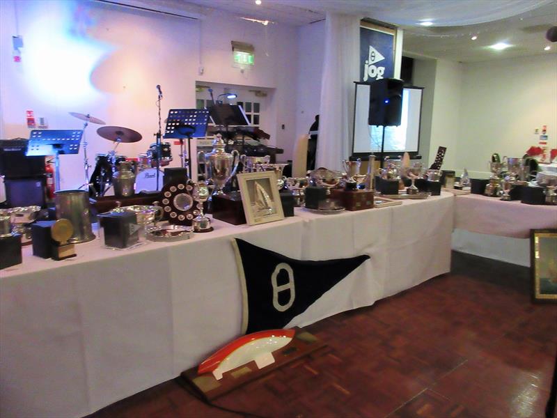 JOG Trophy Collection at the prize giving photo copyright Peter Chartres taken at Junior Offshore Group