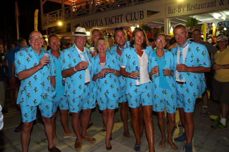 Crew from Tulip, the Frers Custom 88 from Holland wore matching outfits with a fetching tulip design! - photo © Tim Wright / www.photoaction.com