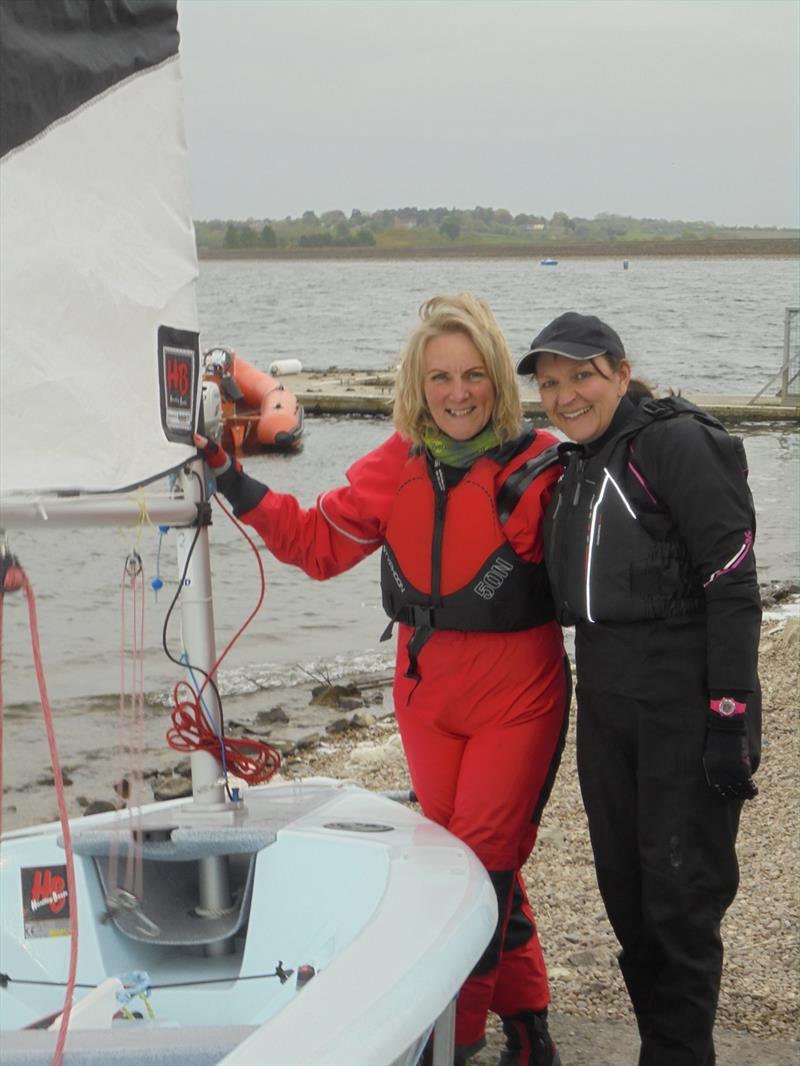 : Women on Water regulars Caroline Noel (left) and Sarah Pell (right) getting set for the new season photo copyright Draycote Water SC taken at Draycote Water Sailing Club
