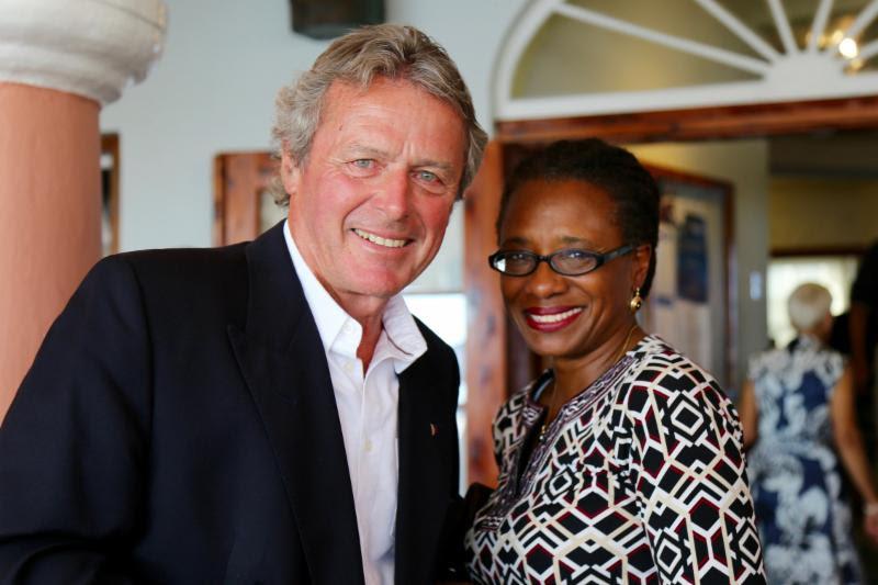 Les Crane, Past Commodore and Chair of the Antigua Bermuda Race with Pat Phillip-Fairn of the Bermuda Tourism Authority - photo © Tom Clarke