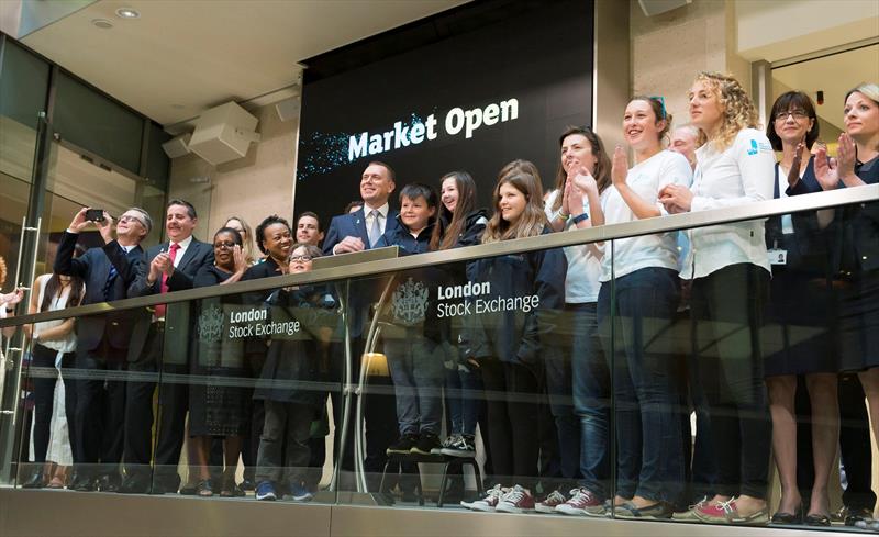 Young people from the Ellen MacArthur Cancer Trust opened the London Stock Exchange this morning photo copyright onEdition taken at 