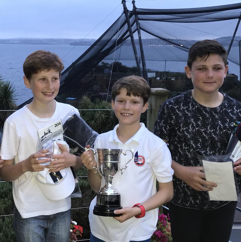 Miles, William, Toby from Paignton Sailing Club at the RTYC Junior Regatta prize giving photo copyright Nicholas James taken at Royal Torbay Yacht Club