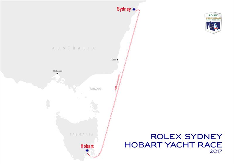 Rolex Sydney Hobart Yacht Race course - photo © Rolex Sydney Hobart Yacht Race