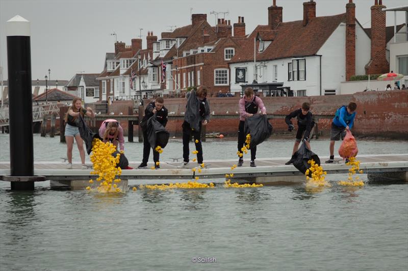 The Duck Race in aid of the Essex Air Ambulance was, as always, a huge success at Burnham Week 2021 photo copyright Tammy Fisher taken at Royal Burnham Yacht Club