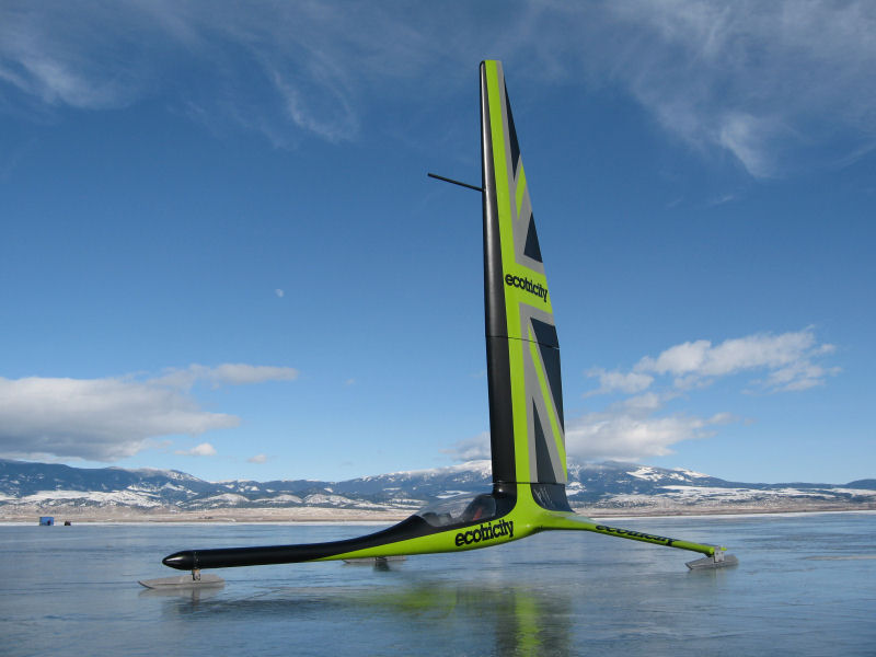 Ecotricity Greenbird heads to the US with hopes of cracking the ice speed record photo copyright Ecotricity Greenbird taken at 