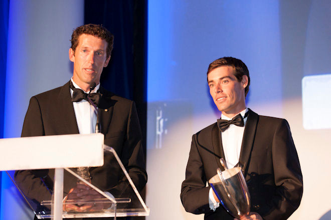 Malcolm Page and Mathew Belcher were named Male Sailor of the Year alongside their teammates at the 2012 Australian Yachting Awards photo copyright Andea Francolini taken at 