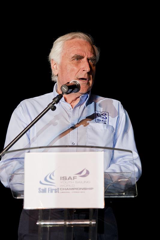 ISAF President Carlo Croce opens the Sail First ISAF Youth Worlds  photo copyright ISAF taken at 
