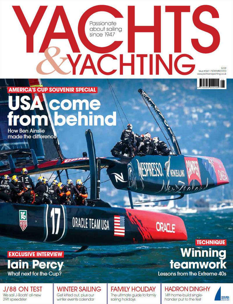 Yachts & Yachting November 2013 Cover photo copyright Chelsea Magazine Company taken at 