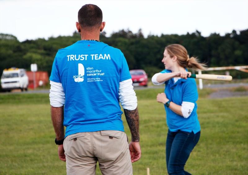 Trust volunteer Alex Rickman with volunteer t-shirt - photo © Ellen MacArthur Cancer Trust