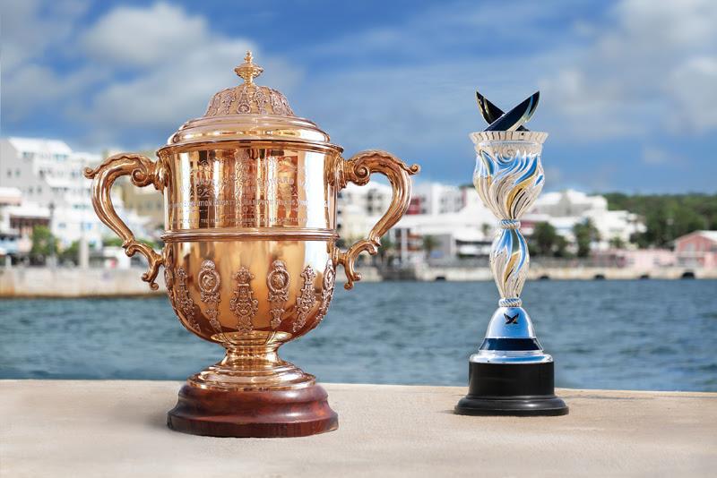 Bermuda Gold Cup and 2020 Open Match Racing World trophies photo copyright Royal Bermuda Yacht Club taken at Royal Bermuda Yacht Club