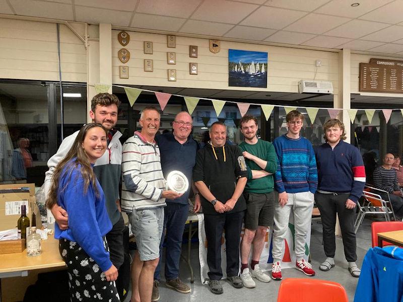 Overall winners in the Leigh & Lowton Sailing Club S2S Dinghy Race photo copyright Rebecca Fleet taken at Leigh & Lowton Sailing Club