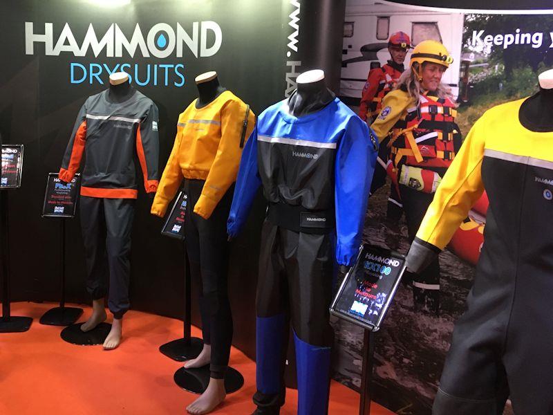 Hammond's display of drysuits - seen at the RYA Dinghy & Watersports Show photo copyright Magnus Smith / www.yachtsandyachting.com taken at RYA Dinghy Show