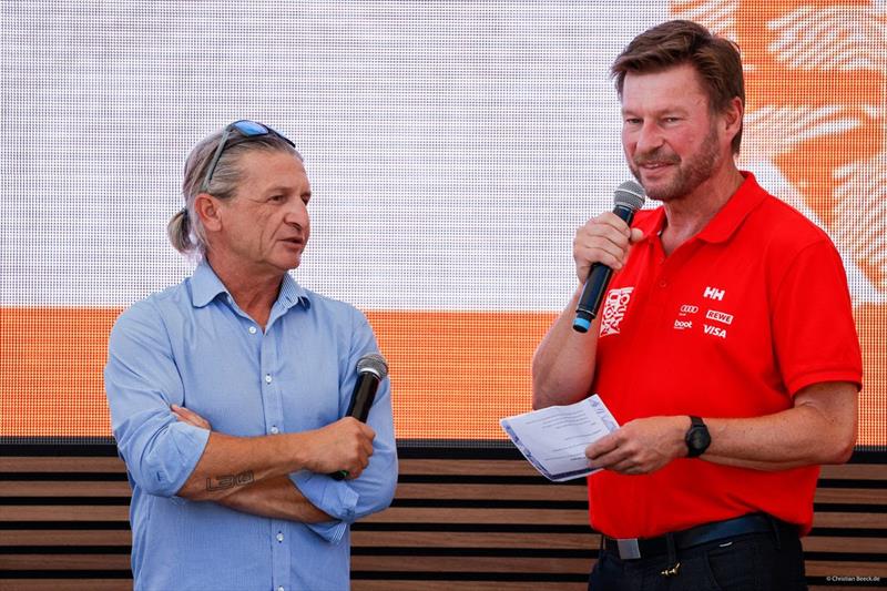 Sailing association's president Rodion Luka from the Ukraine reported in the opening interview with the presenter Andreas Kling about the horrific situation in his home country also for the sailing sport photo copyright Kieler Woche / ChristianBeeck.de taken at Kieler Yacht Club