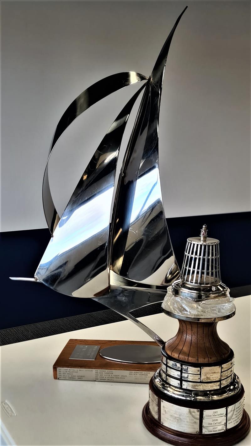 Yachting Journalists' Association Yachtsman of the Year and Young Sailor of the Year trophies photo copyright YJA taken at 