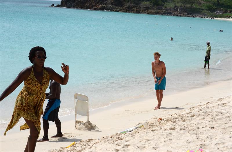 Games on the beach in Antigua - photo © Guy Noble