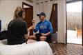 Paris 2024 Nominated Athlete Erika Reineke (ILCA 6) receives physiotherapy and recovery treatment from Dr. Chris Ellis © US Sailing Team