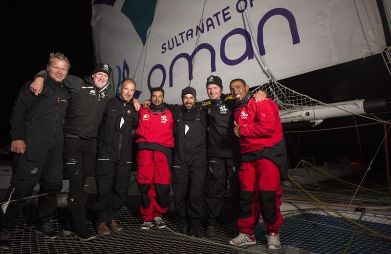 Musandam-Oman Sail finish the 2015 Rolex Fastnet Race photo copyright Mark Lloyd taken at  and featuring the MOD70 class