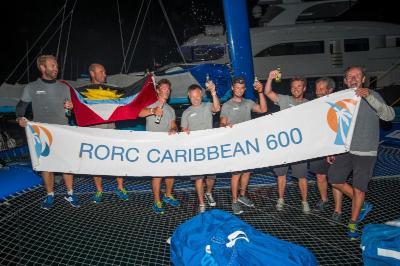 Concise 10 on arrival in Antigua after the RORC Caribbean 600 photo copyright RORC / Tim Wright taken at Antigua Yacht Club and featuring the MOD70 class