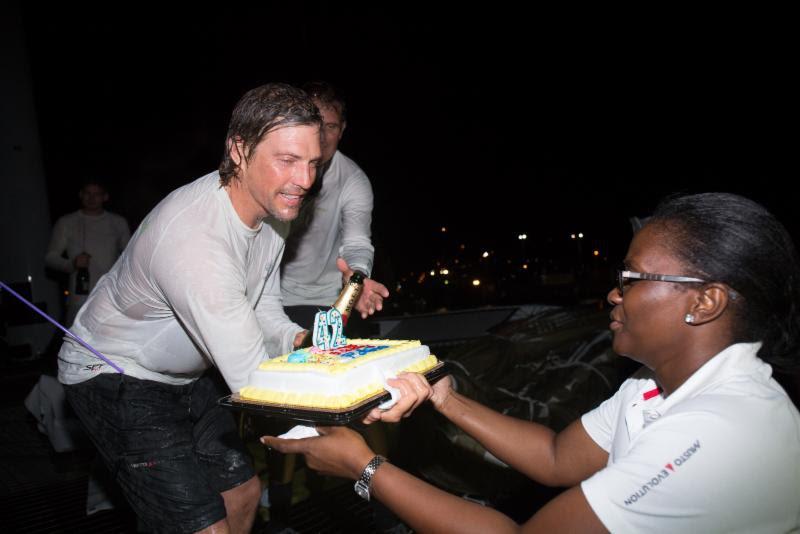Not forgetting the birthday cake for 'Pablo' Paul Allen after the RORC Transatlantic Race - photo © RORC/Arthur Danie