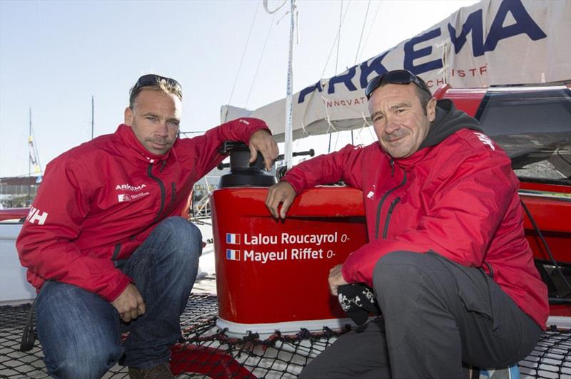 Lalou Roucayrol & Mayeul Riffet ahead of the Transat Jacques Vabre photo copyright Jean Marie Liot / DPPI / TJV taken at  and featuring the Multi 50 class
