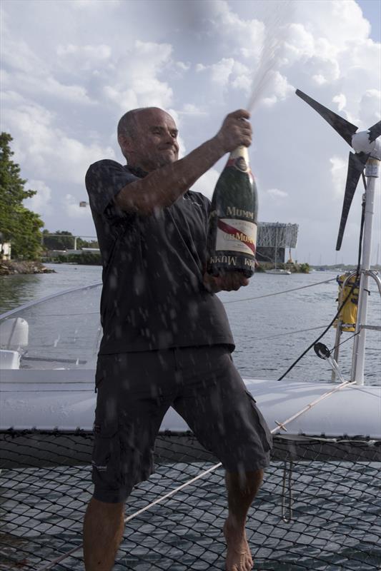 Erwan Le Roux wins the Multi 50 Class in La Route du Rhum-Destination Guadeloupe photo copyright Alexis Courcoux taken at  and featuring the Multi 50 class