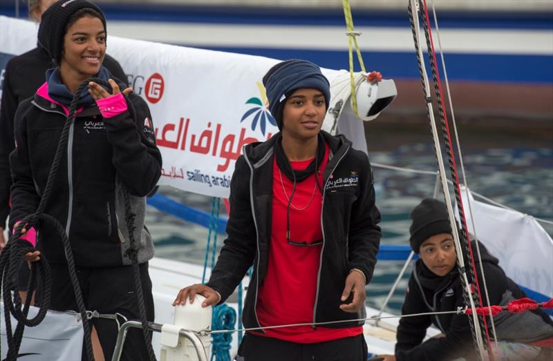 Dee Caffari leads all female crew on German boat DB Schenker in EFG Sailing Arabia - The Tour 2017 photo copyright Lloyd Images taken at Oman Sail and featuring the Farr 30 class