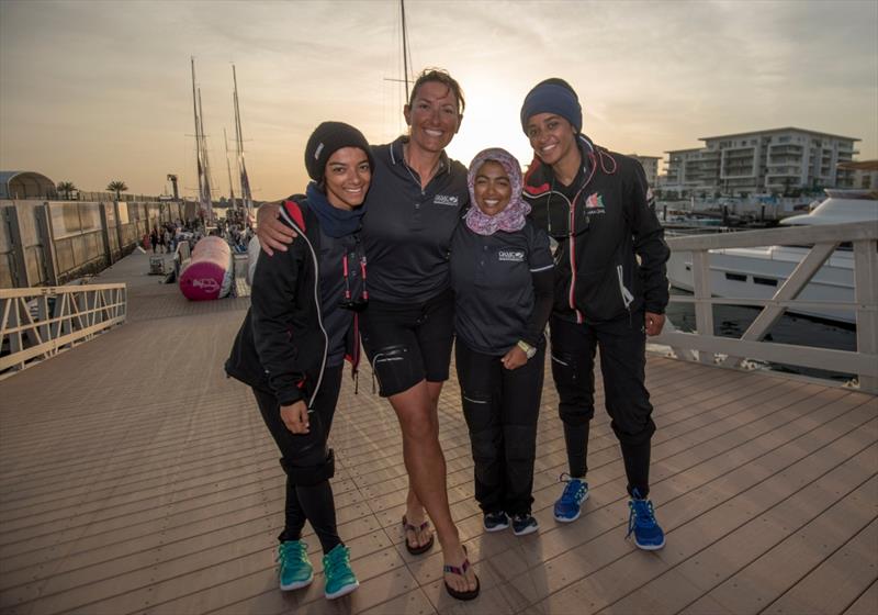 Dee Caffari leads all female crew on German boat DB Schenker in EFG Sailing Arabia - The Tour 2017 photo copyright Lloyd Images taken at Oman Sail and featuring the Farr 30 class