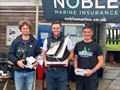 Podium in the 2023 Noble Marine UK Musto Skiff Nationals at Restronguet © MSCA