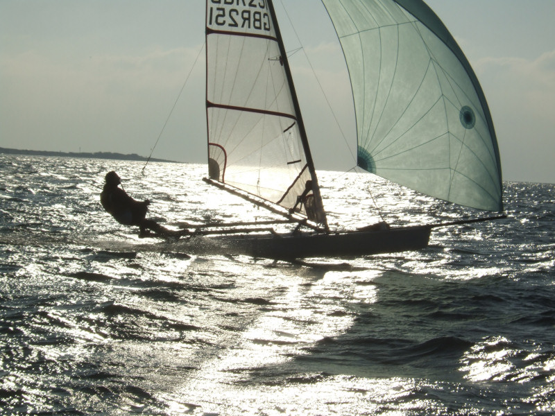 Neil Upton-Brown in his Musto Skiff wins the 2008 Winkle of the Harbour