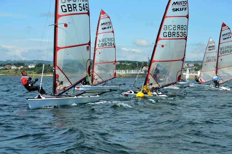 Musto Skiffs at Largo Bay photo copyright Donald M Aitken taken at Largo Bay Sailing Club and featuring the Musto Skiff class