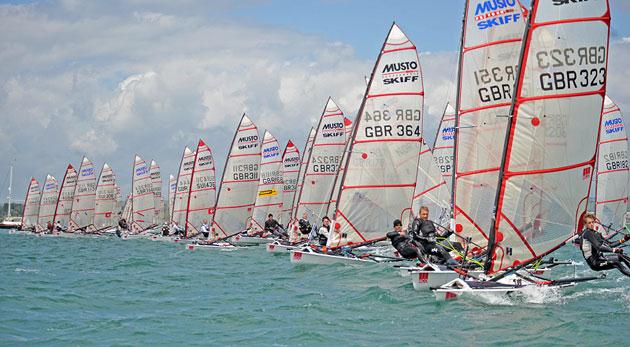 ACO Musto Skiff worlds at Weymouth day 1