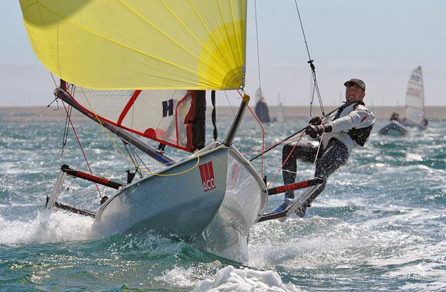 ACO Musto Skiff worlds at Weymouth day 4 photo copyright Tania Samus / www.photoskiff.com taken at Weymouth & Portland Sailing Academy and featuring the Musto Skiff class