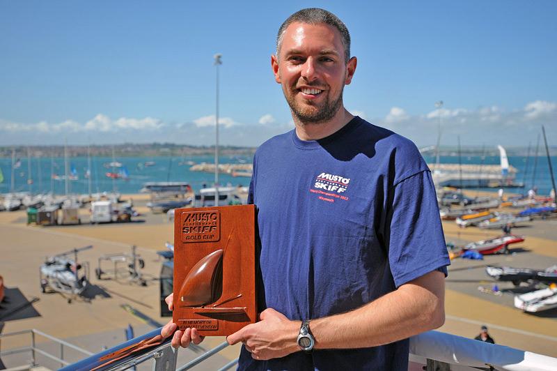 Bruce Keen wins the ACO Musto Skiff worlds in Weymouth photo copyright Tania Samus / www.photoskiff.com taken at Weymouth & Portland Sailing Academy and featuring the Musto Skiff class