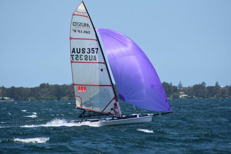 The Malano at the Australian Musto Skiff National Championship 2019 photo copyright Phil Mayo taken at Wangi RSL Amateur Sailing Club and featuring the Musto Skiff class