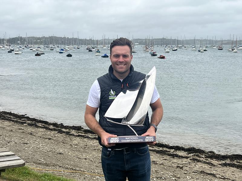 Bill Maughan wins the 2023 Noble Marine UK Musto Skiff Nationals at Restronguet photo copyright Ian Symonds taken at Restronguet Sailing Club and featuring the Musto Skiff class