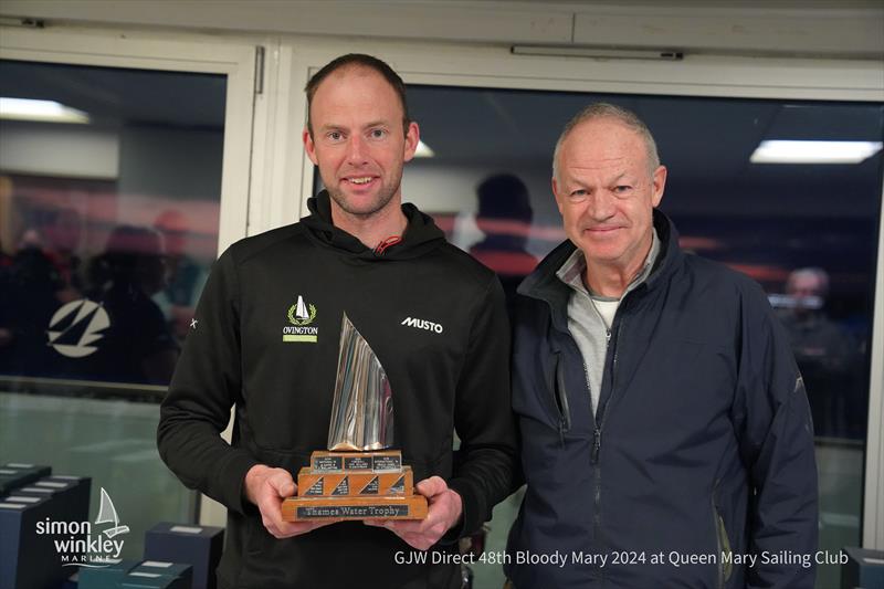 Sam Pascoe wins the GJW Direct 48th Bloody Mary photo copyright Simon Winkley taken at Queen Mary Sailing Club and featuring the Musto Skiff class