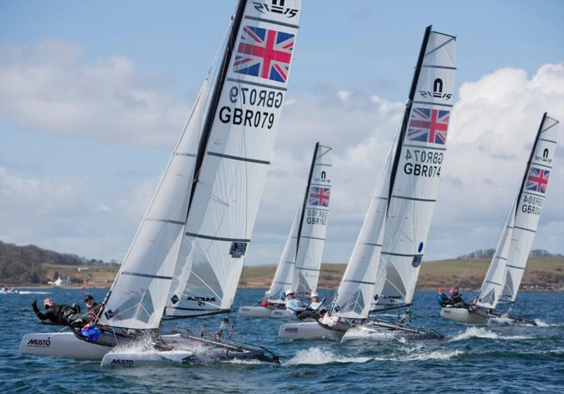 The annual RYA Youth National Championships is the UK's premier youth racing event photo copyright Marc Turner taken at Plymouth Youth Sailing Club and featuring the Nacra 15 class