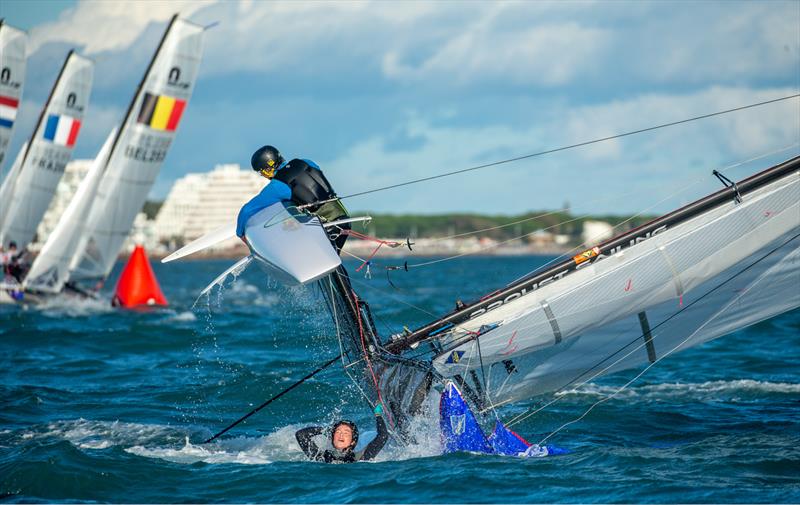 2021 Nacra 15 Worlds at La Grand Motte day 1 photo copyright Didier Hillaire taken at Yacht Club de la Grande Motte and featuring the Nacra 15 class