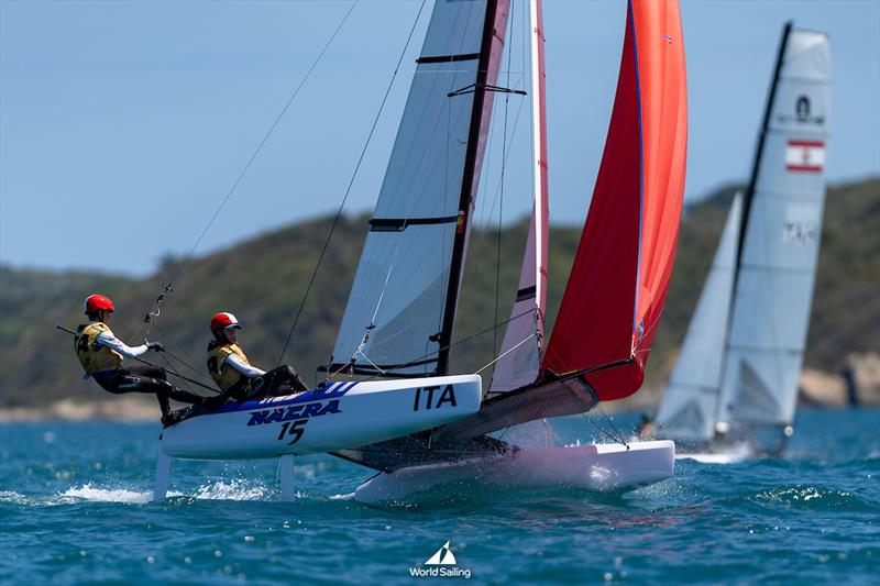 2023 Youth Sailing World Championships Day 3 photo copyright World Sailing taken at  and featuring the Nacra 15 class