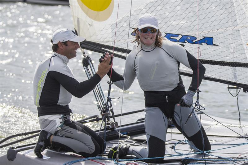 Nacra 17 winners Billy Besson and Marie Riou at the 30th Delta Lloyd Regatta photo copyright Guilain Grenier taken at Royal Yacht Club Hollandia and featuring the Nacra 17 class