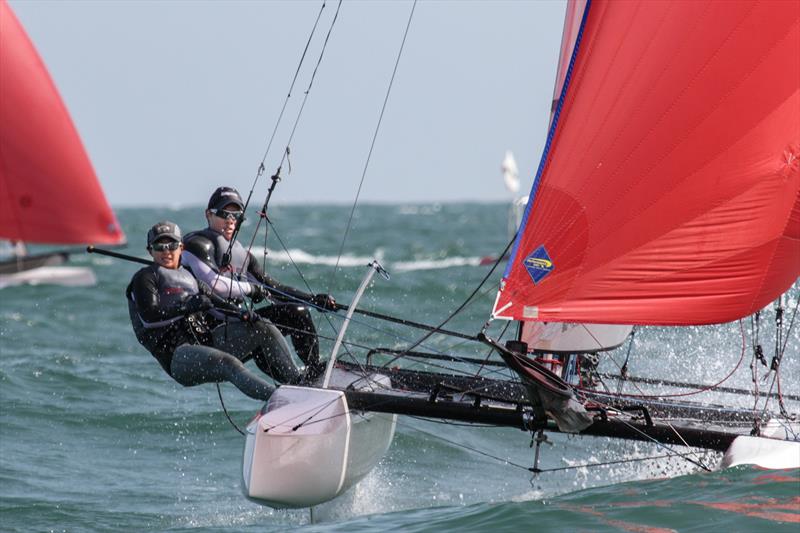 ISAF Sailing World Cup Qingdao day 1 photo copyright Daniel Smith taken at  and featuring the Nacra 17 class
