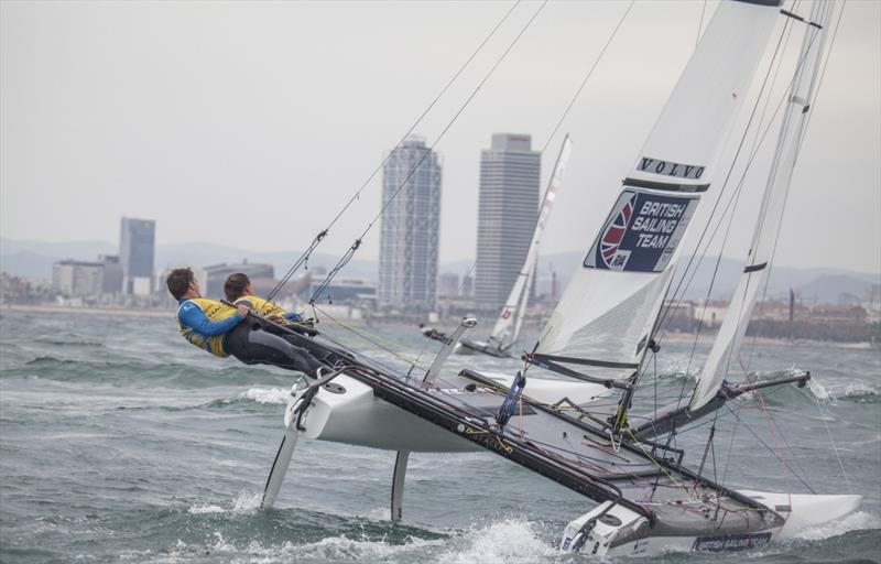 Ben Saxton and Nicola Groves win the Nacra 17 Europeans at Barcelona photo copyright Laura Carrau / BISC taken at Barcelona International Sailing Center and featuring the Nacra 17 class
