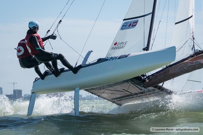 Racing on day 2 of the Nacra 17, 49er & 49erFX Worlds in Clearwater, Florida - photo © Laurens Morel / www.saltycolours.com