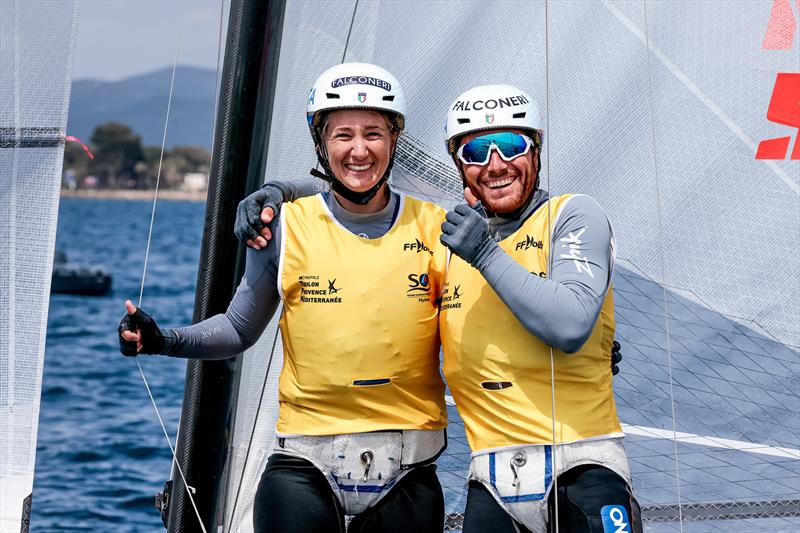 Nacra 17 gold for Ruggero Tita & Caterina Banti (ITA) in the 53rd Semaine Olympique Francais, Hyeres photo copyright Sailing Energy / FFVOILE taken at COYCH Hyeres and featuring the Nacra 17 class