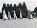 The fleet during the first beat of race 1 during the Yeadon National 12 Open © Howard Chadwick