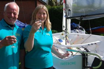 'Treebore' owner Stephen Gent with crew Viv Roberts