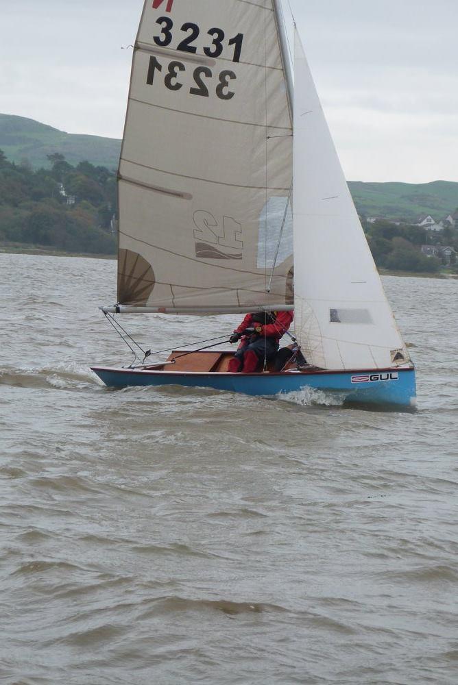 Angus Beyts winning the Admiral's Cup section of the Gul Series event at Solway photo copyright Frances Copsey taken at Solway Yacht Club and featuring the National 12 class