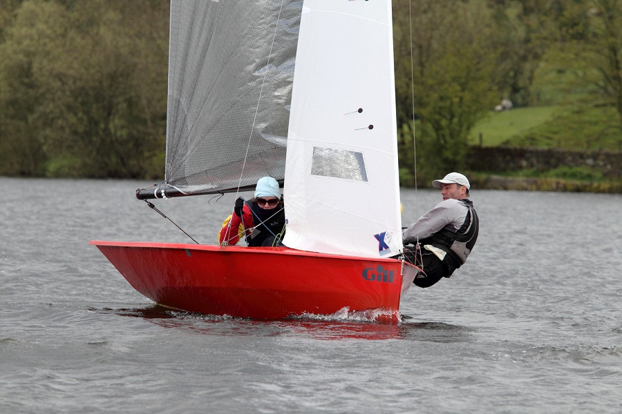 Mark and Emma Simpson were 2nd overall photo copyright Paul Hagreaves taken at Burwain Sailing Club and featuring the National 12 class
